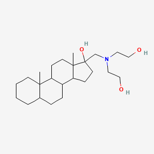 molecular formula C24H43NO3 B5181498 17-{[bis(2-hydroxyethyl)amino]methyl}androstan-17-ol 