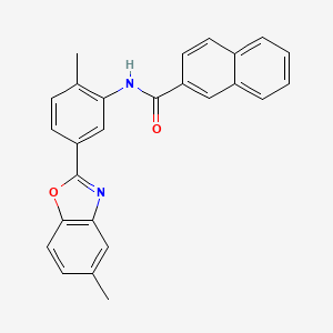 N-[2-methyl-5-(5-methyl-1,3-benzoxazol-2-yl)phenyl]-2-naphthamide