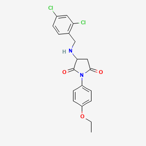 molecular formula C19H18Cl2N2O3 B5181523 3-[(2,4-dichlorobenzyl)amino]-1-(4-ethoxyphenyl)-2,5-pyrrolidinedione 