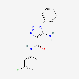 molecular formula C15H12ClN5O B5181550 5-amino-N-(3-chlorophenyl)-1-phenyl-1H-1,2,3-triazole-4-carboxamide 
