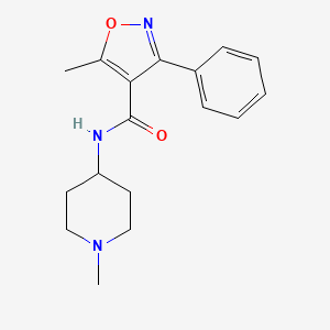 molecular formula C17H21N3O2 B5181575 5-methyl-N-(1-methyl-4-piperidinyl)-3-phenyl-4-isoxazolecarboxamide 