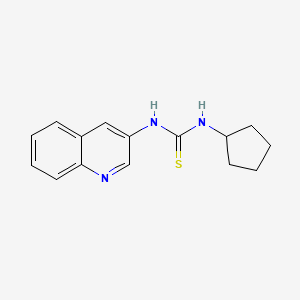 molecular formula C15H17N3S B5181590 N-cyclopentyl-N'-3-quinolinylthiourea 