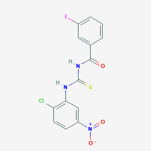 molecular formula C14H9ClIN3O3S B5181639 N-{[(2-chloro-5-nitrophenyl)amino]carbonothioyl}-3-iodobenzamide 