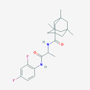 molecular formula C23H30F2N2O2 B5181708 N-{2-[(2,4-difluorophenyl)amino]-1-methyl-2-oxoethyl}-3,5,7-trimethyl-1-adamantanecarboxamide CAS No. 403695-20-5