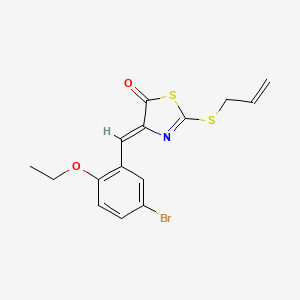 molecular formula C15H14BrNO2S2 B5181710 2-(allylthio)-4-(5-bromo-2-ethoxybenzylidene)-1,3-thiazol-5(4H)-one 