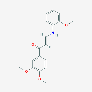 molecular formula C18H19NO4 B5181713 1-(3,4-dimethoxyphenyl)-3-[(2-methoxyphenyl)amino]-2-propen-1-one 