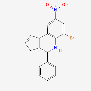 molecular formula C18H15BrN2O2 B5181720 6-bromo-8-nitro-4-phenyl-3a,4,5,9b-tetrahydro-3H-cyclopenta[c]quinoline 