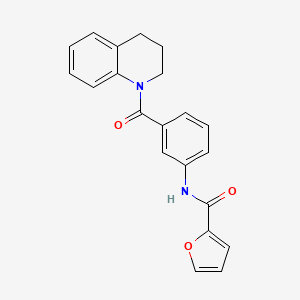 molecular formula C21H18N2O3 B5181743 N-[3-(3,4-dihydro-1(2H)-quinolinylcarbonyl)phenyl]-2-furamide 