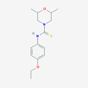 molecular formula C15H22N2O2S B5181749 N-(4-ethoxyphenyl)-2,6-dimethyl-4-morpholinecarbothioamide 