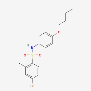 molecular formula C17H20BrNO3S B5181751 4-bromo-N-(4-butoxyphenyl)-2-methylbenzenesulfonamide 