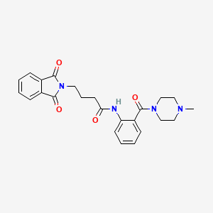 molecular formula C24H26N4O4 B5181814 4-(1,3-dioxo-1,3-dihydro-2H-isoindol-2-yl)-N-{2-[(4-methyl-1-piperazinyl)carbonyl]phenyl}butanamide 