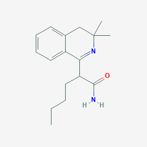 molecular formula C17H24N2O B5181850 2-(3,3-dimethyl-3,4-dihydro-1-isoquinolinyl)hexanamide 