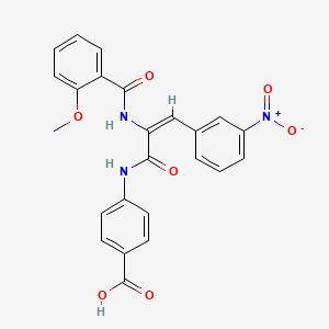 4-{[2-[(2-methoxybenzoyl)amino]-3-(3-nitrophenyl)acryloyl]amino}benzoic acid