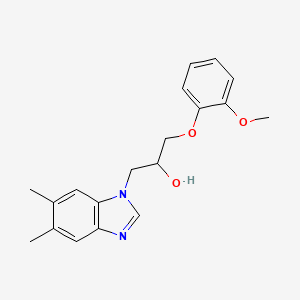 molecular formula C19H22N2O3 B5181892 1-(5,6-dimethyl-1H-benzimidazol-1-yl)-3-(2-methoxyphenoxy)-2-propanol CAS No. 333749-48-7