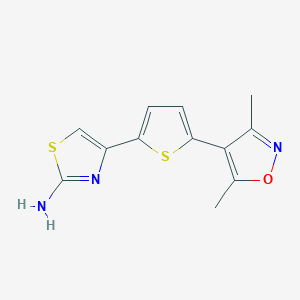 molecular formula C12H11N3OS2 B5181908 4-[5-(3,5-dimethyl-4-isoxazolyl)-2-thienyl]-1,3-thiazol-2-amine trifluoroacetate 