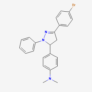 molecular formula C23H22BrN3 B5181914 4-[3-(4-bromophenyl)-1-phenyl-4,5-dihydro-1H-pyrazol-5-yl]-N,N-dimethylaniline 