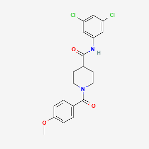 molecular formula C20H20Cl2N2O3 B5181918 N-(3,5-dichlorophenyl)-1-(4-methoxybenzoyl)-4-piperidinecarboxamide 