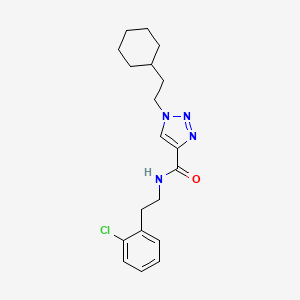 molecular formula C19H25ClN4O B5181922 N-[2-(2-chlorophenyl)ethyl]-1-(2-cyclohexylethyl)-1H-1,2,3-triazole-4-carboxamide 