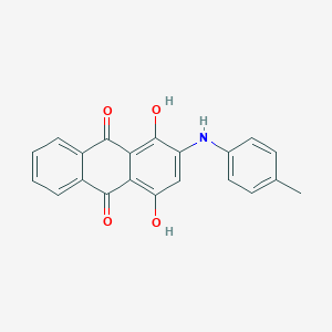 molecular formula C21H15NO4 B5181931 1,4-dihydroxy-2-[(4-methylphenyl)amino]anthra-9,10-quinone 