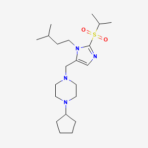 1-cyclopentyl-4-{[2-(isopropylsulfonyl)-1-(3-methylbutyl)-1H-imidazol-5-yl]methyl}piperazine