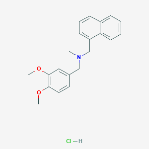 molecular formula C21H24ClNO2 B5181979 (3,4-dimethoxybenzyl)methyl(1-naphthylmethyl)amine hydrochloride 