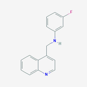 molecular formula C16H13FN2 B5181984 (3-fluorophenyl)(4-quinolinylmethyl)amine 