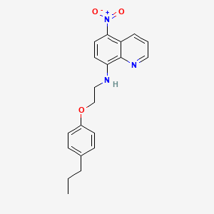 5-nitro-N-[2-(4-propylphenoxy)ethyl]-8-quinolinamine