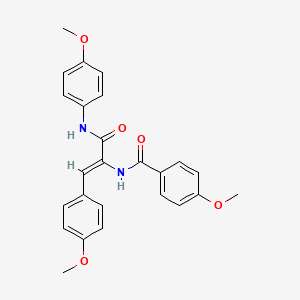 molecular formula C25H24N2O5 B5182032 4-methoxy-N-(2-(4-methoxyphenyl)-1-{[(4-methoxyphenyl)amino]carbonyl}vinyl)benzamide 