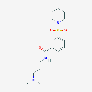 molecular formula C17H27N3O3S B5182061 N-[3-(dimethylamino)propyl]-3-(1-piperidinylsulfonyl)benzamide 