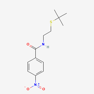 molecular formula C13H18N2O3S B5182086 N-[2-(tert-butylthio)ethyl]-4-nitrobenzamide 