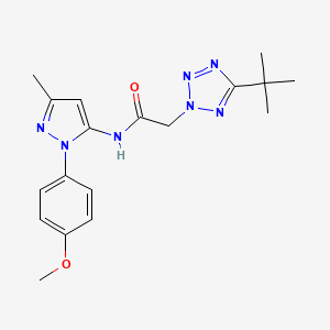 molecular formula C18H23N7O2 B5182114 2-(5-tert-butyl-2H-tetrazol-2-yl)-N-[1-(4-methoxyphenyl)-3-methyl-1H-pyrazol-5-yl]acetamide 