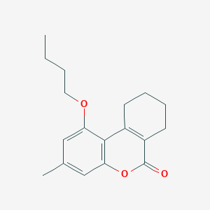 molecular formula C18H22O3 B5182122 1-butoxy-3-methyl-7,8,9,10-tetrahydro-6H-benzo[c]chromen-6-one 