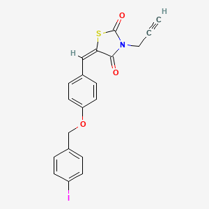 molecular formula C20H14INO3S B5182148 5-{4-[(4-iodobenzyl)oxy]benzylidene}-3-(2-propyn-1-yl)-1,3-thiazolidine-2,4-dione 