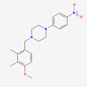 molecular formula C20H25N3O3 B5182170 1-(4-methoxy-2,3-dimethylbenzyl)-4-(4-nitrophenyl)piperazine 