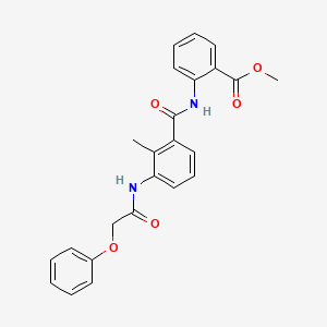 molecular formula C24H22N2O5 B5182181 methyl 2-({2-methyl-3-[(phenoxyacetyl)amino]benzoyl}amino)benzoate 