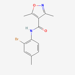 molecular formula C13H13BrN2O2 B5182189 N-(2-bromo-4-methylphenyl)-3,5-dimethyl-4-isoxazolecarboxamide 