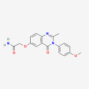 molecular formula C18H17N3O4 B5182199 2-{[3-(4-methoxyphenyl)-2-methyl-4-oxo-3,4-dihydro-6-quinazolinyl]oxy}acetamide 