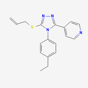 molecular formula C18H18N4S B5182208 4-[5-(allylthio)-4-(4-ethylphenyl)-4H-1,2,4-triazol-3-yl]pyridine 