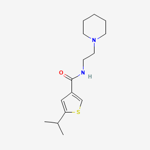 molecular formula C15H24N2OS B5182219 5-isopropyl-N-[2-(1-piperidinyl)ethyl]-3-thiophenecarboxamide 