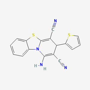 molecular formula C17H10N4S2 B5182223 1-amino-3-(2-thienyl)-3H-pyrido[2,1-b][1,3]benzothiazole-2,4-dicarbonitrile 