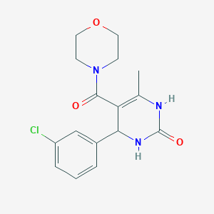 molecular formula C16H18ClN3O3 B5182254 4-(3-chlorophenyl)-6-methyl-5-(4-morpholinylcarbonyl)-3,4-dihydro-2(1H)-pyrimidinone 