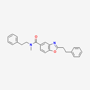 molecular formula C25H24N2O2 B5182258 N-methyl-N,2-bis(2-phenylethyl)-1,3-benzoxazole-5-carboxamide 
