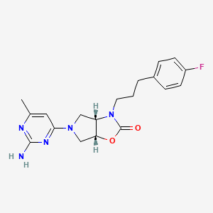 (3aS*,6aR*)-5-(2-amino-6-methyl-4-pyrimidinyl)-3-[3-(4-fluorophenyl)propyl]hexahydro-2H-pyrrolo[3,4-d][1,3]oxazol-2-one