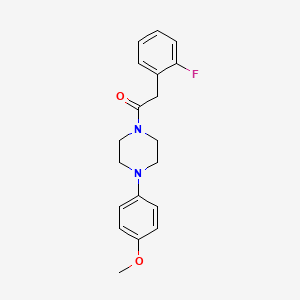 molecular formula C19H21FN2O2 B5182285 1-[(2-fluorophenyl)acetyl]-4-(4-methoxyphenyl)piperazine 