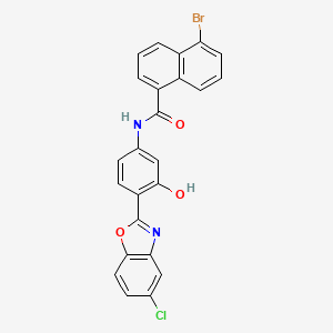 molecular formula C24H14BrClN2O3 B5182287 5-bromo-N-[4-(5-chloro-1,3-benzoxazol-2-yl)-3-hydroxyphenyl]-1-naphthamide 