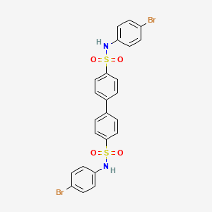 molecular formula C24H18Br2N2O4S2 B5182311 N,N'-bis(4-bromophenyl)-4,4'-biphenyldisulfonamide 