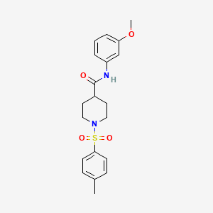 molecular formula C20H24N2O4S B5182338 N-(3-methoxyphenyl)-1-[(4-methylphenyl)sulfonyl]-4-piperidinecarboxamide 