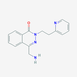 molecular formula C16H16N4O B5182342 4-(aminomethyl)-2-[2-(2-pyridinyl)ethyl]-1(2H)-phthalazinone 