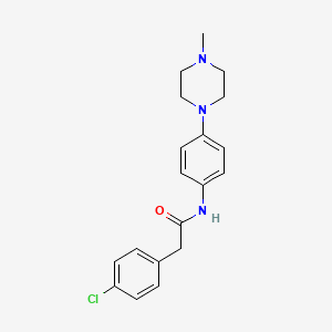 molecular formula C19H22ClN3O B5182347 2-(4-chlorophenyl)-N-[4-(4-methyl-1-piperazinyl)phenyl]acetamide 