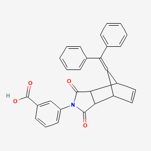 molecular formula C29H21NO4 B5182382 3-[10-(diphenylmethylene)-3,5-dioxo-4-azatricyclo[5.2.1.0~2,6~]dec-8-en-4-yl]benzoic acid CAS No. 6237-72-5